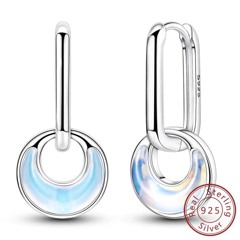 Creolen Neue Original 925 Sterling Silber Süße Herz Bogen Runde Zirkon Ohrstecker Für Frauen Mädchen Edlen Schmuck