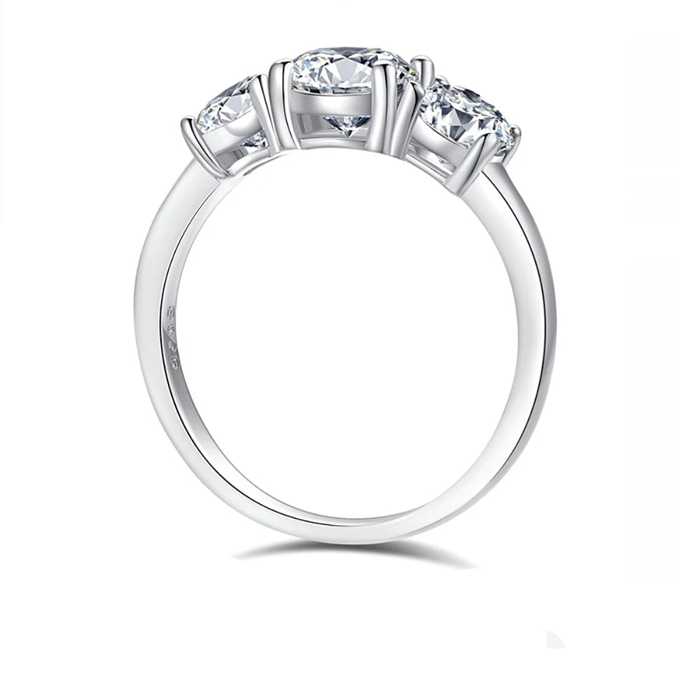 Moissanit Verlobungsring Silber