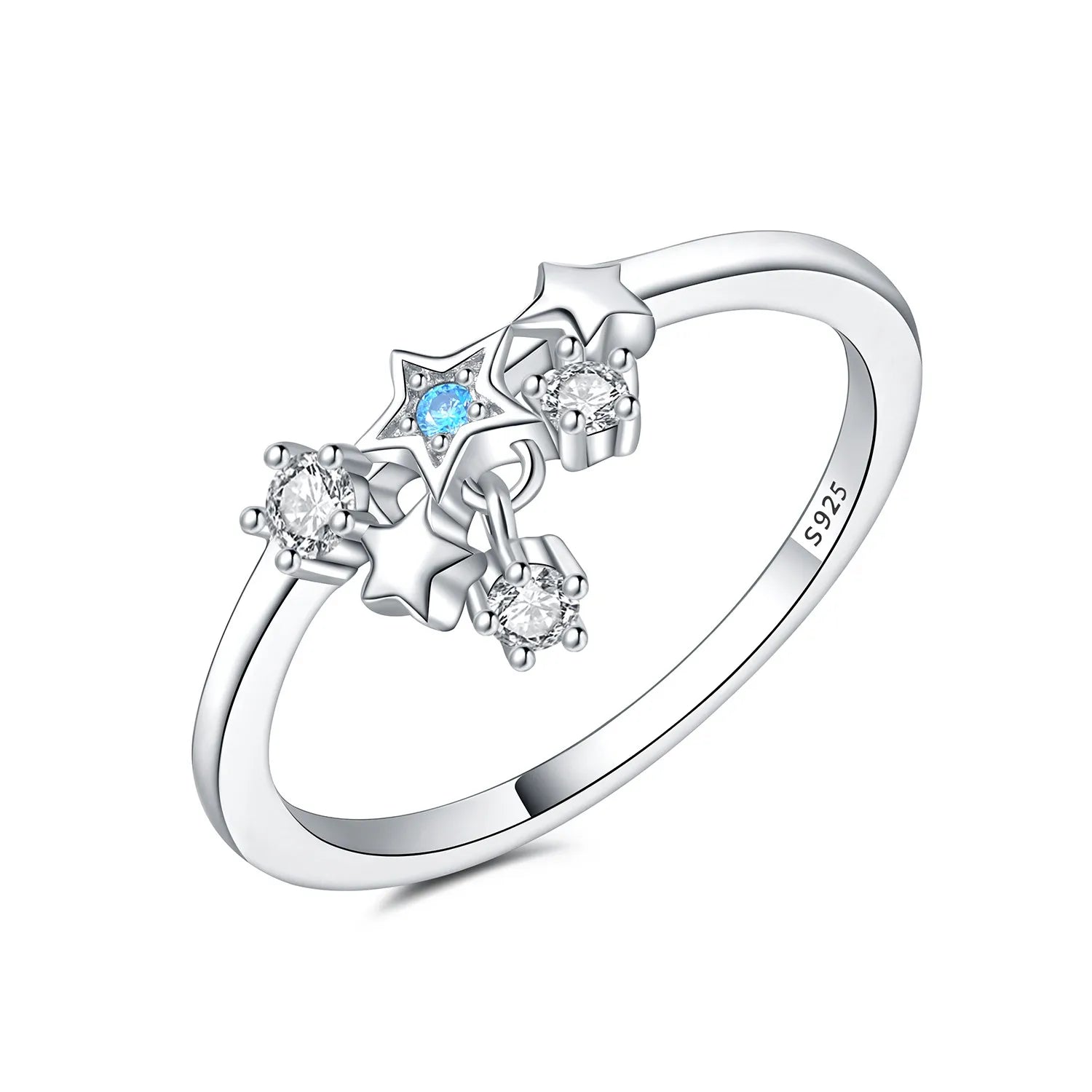 Zirkon Sternring Silber