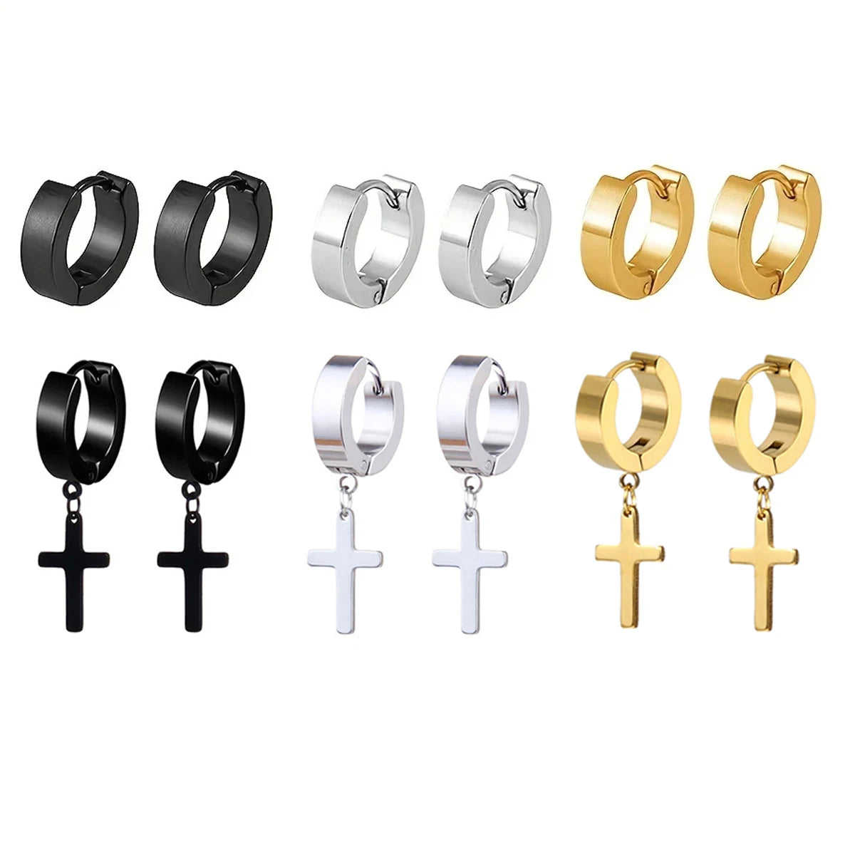 Edelstahl Punk Ohrstecker  für Männer und Frauen