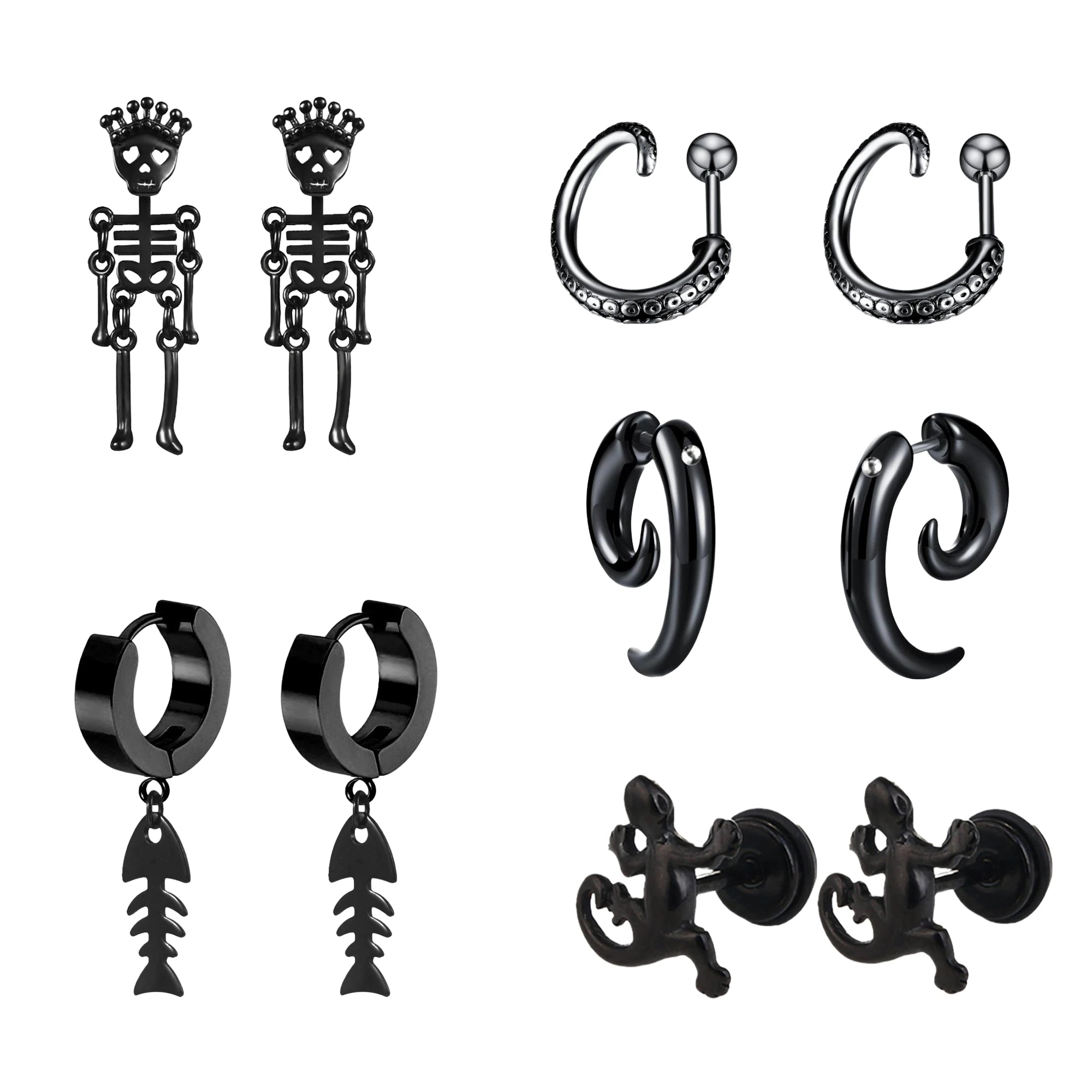 Punk Schädel Ohrringe Frauen Männer