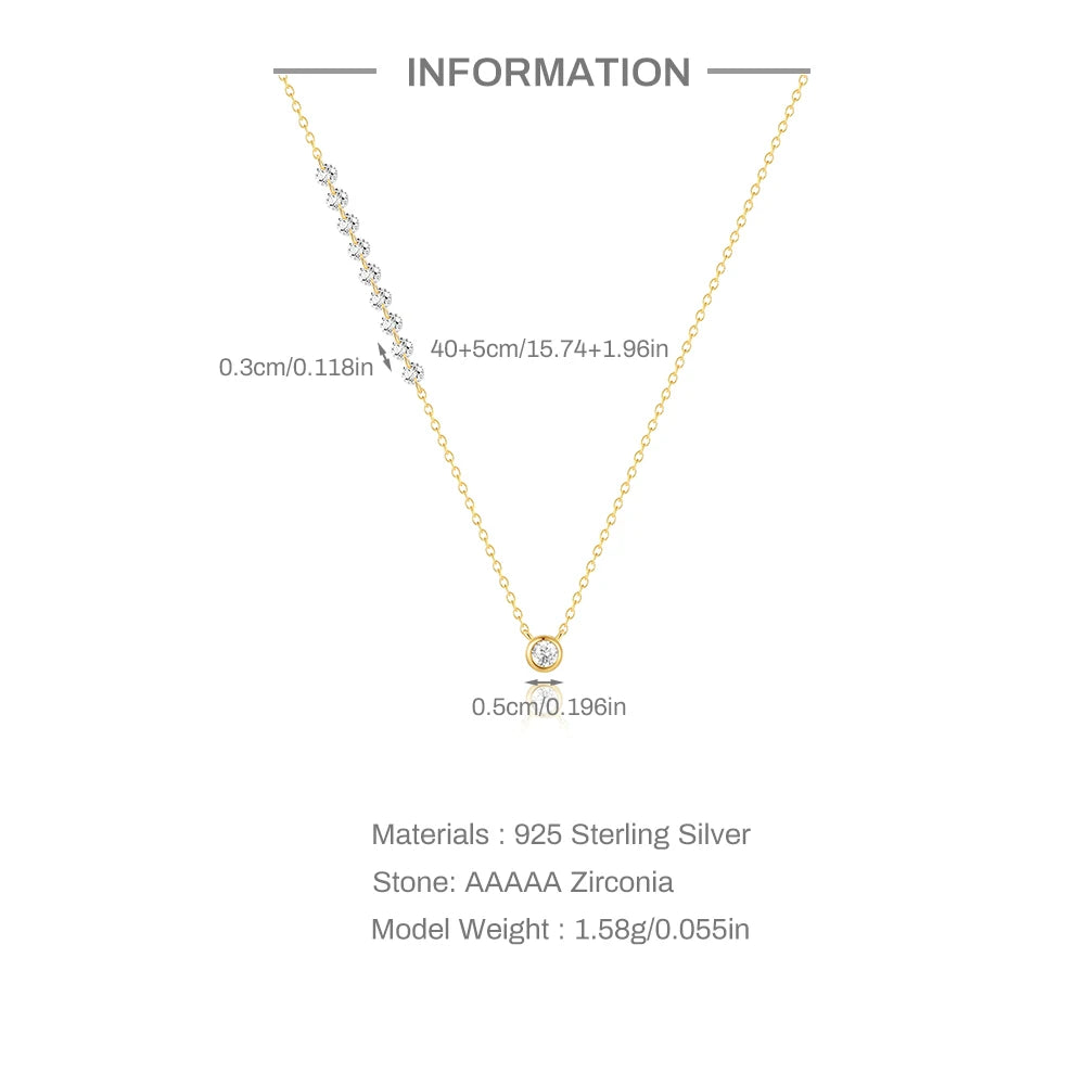 Adjutant 925 Sterling Silber Stapel Choker Kette Frauen zierliche Blume Zirkon Halskette Geometrie koreanischen Schlüsselbein Hals Schmuck Geschenke