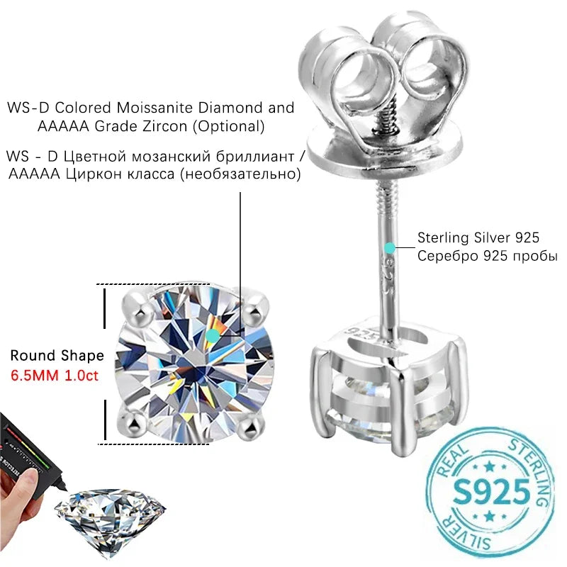 Moissanit Ohrstecker Damen