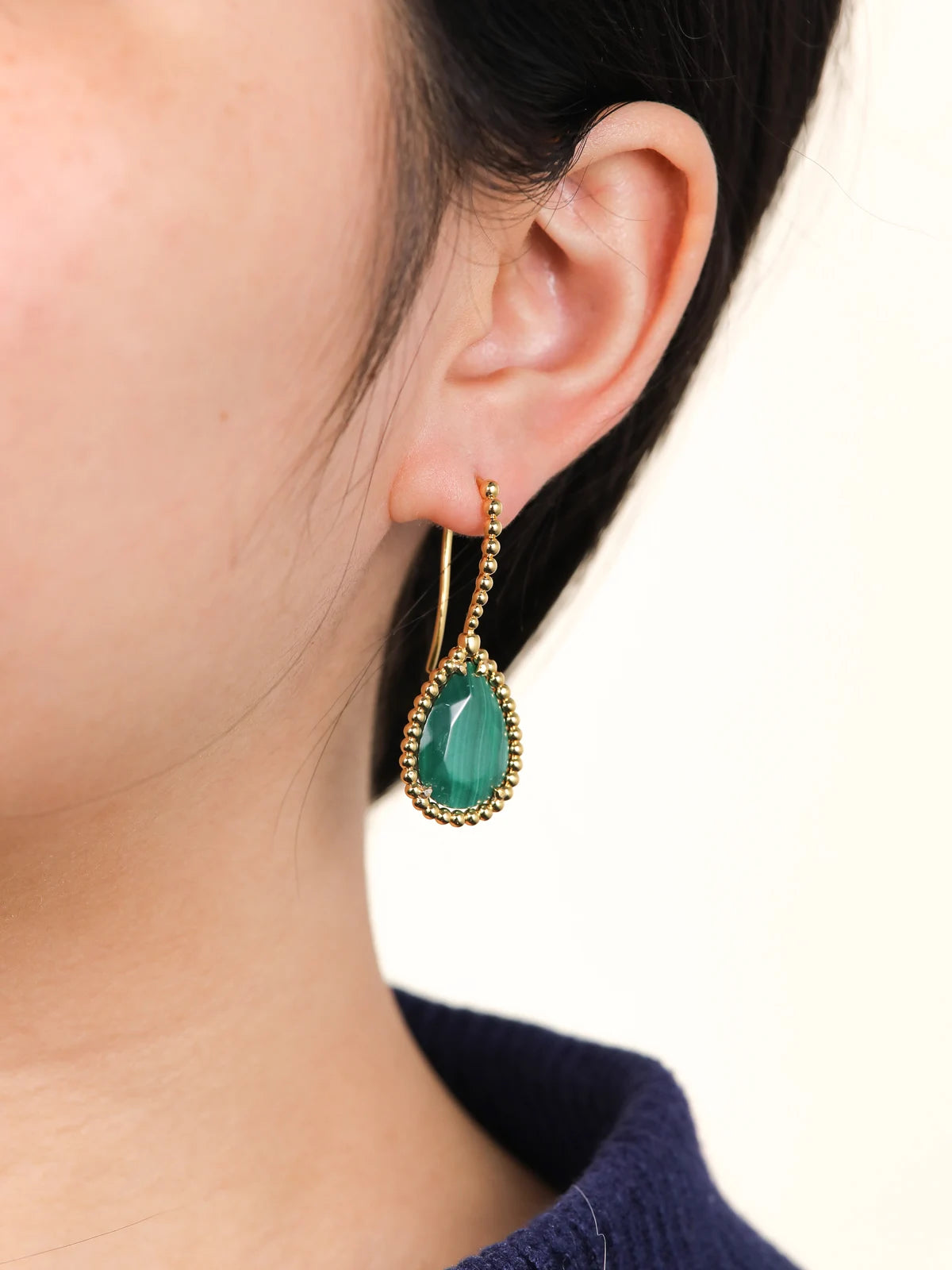 APIR Perlmutt-Wassertropfen-Ohrringe, böhmischer Stil, Damen-Ohrringe, Chalcedon/Granat, baumelnde Ohrringe, täglicher niedrigster Preis