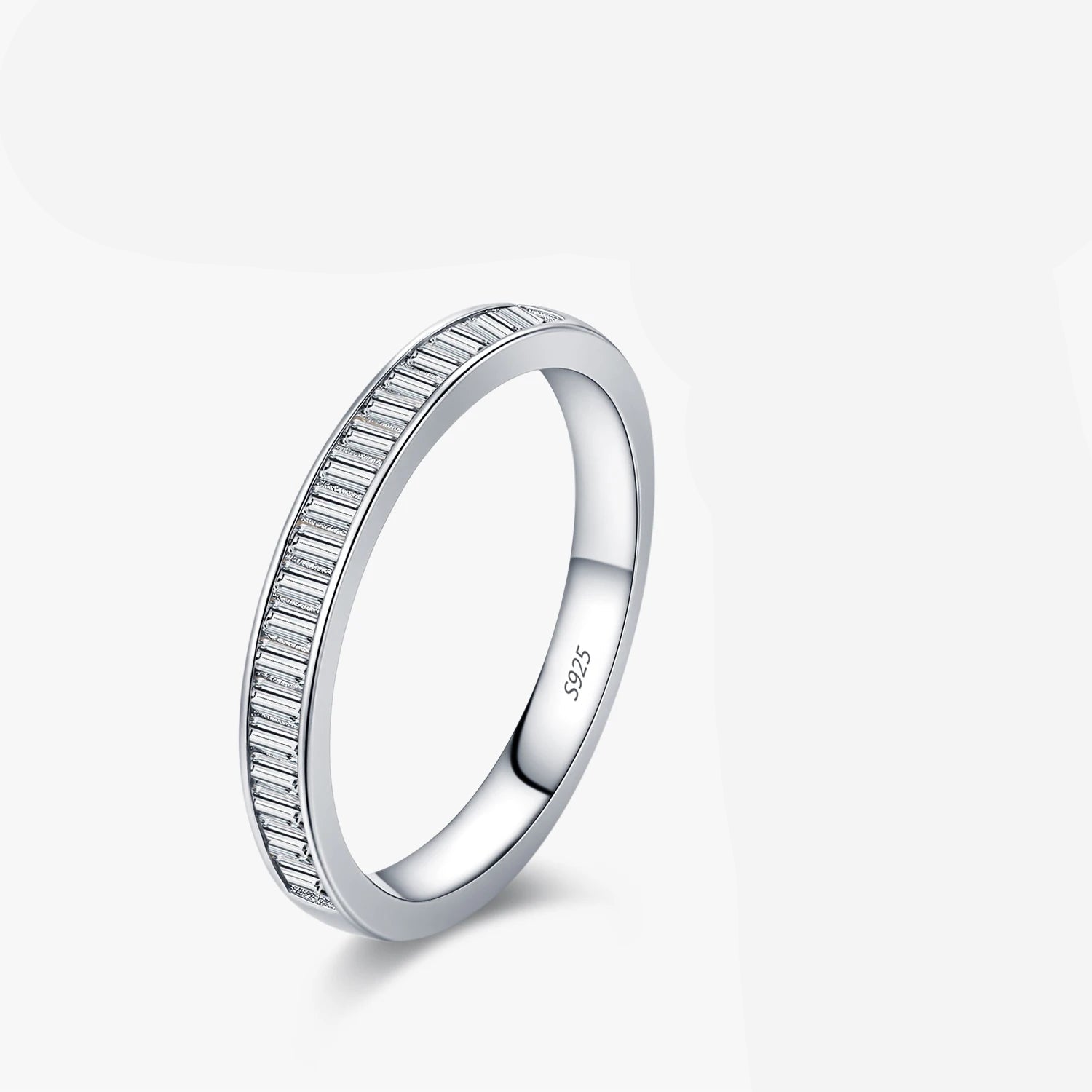 Moissanit Rechteckring Silber