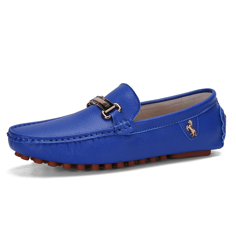 YRZL Schuhe für Herren, handgefertigt, PU-Leder, Loafer, lässig, zum Fahren, flache Schuhe, Slip-on-Schuhe, luxuriöse, bequeme Mokassins, weiße Loafer-Schuhe für Herren