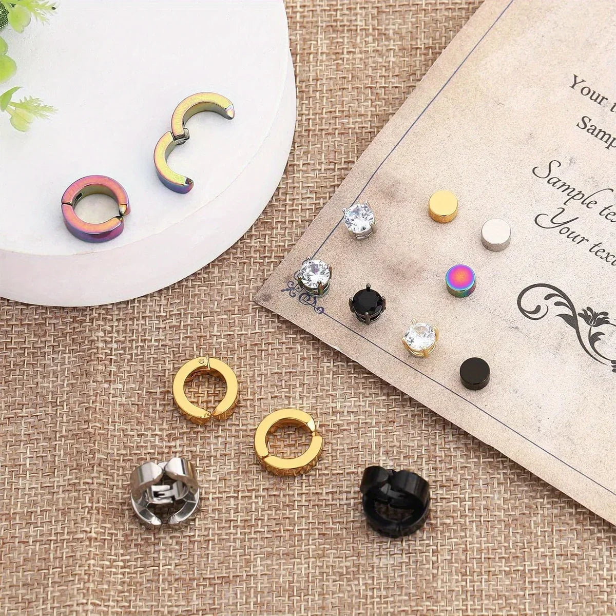 Magnetische Edelstahl Ohrringe  Männer und Frauen