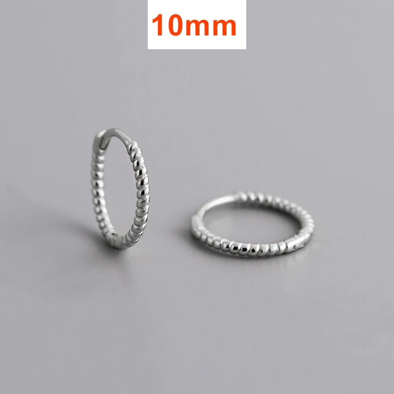 INZATT Echt 925 Sterling Silber Twisted Rope Form 18 Karat Creolen für Frauen Klassischen Feinen Schmuck Geometrische Zubehör