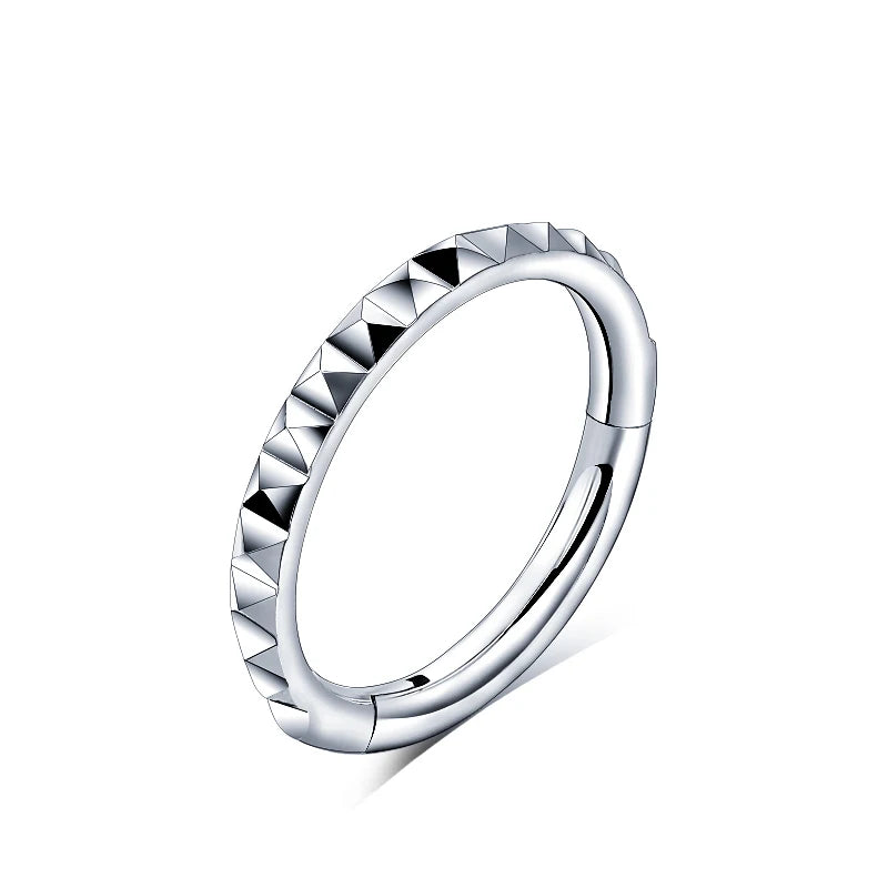 ASTM F136 Titan Antiallergisch Septum Piercing Nasenring Tragus Knorpel Ohrring Lip Stud Zirkon Clicker Hoop Körperschmuck 16G