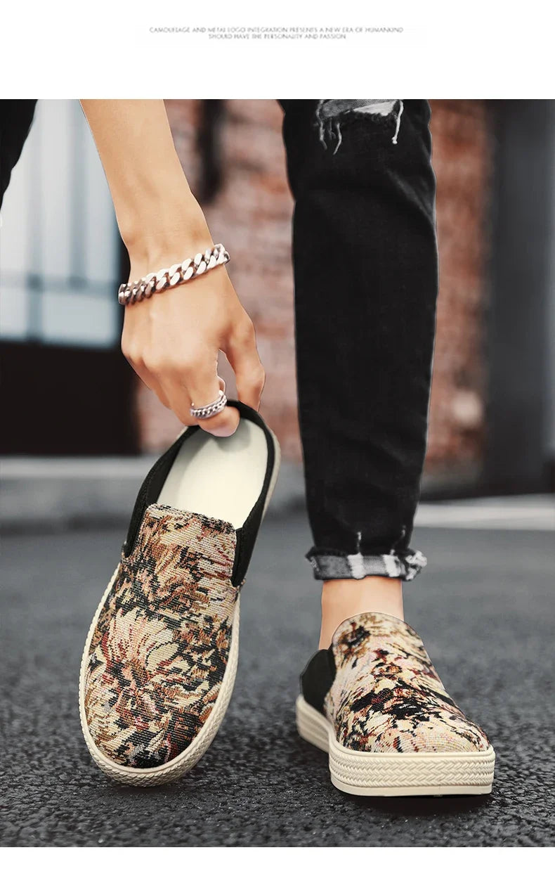 Sommer Herren-Canvas-Hausschuhe Rutschfest