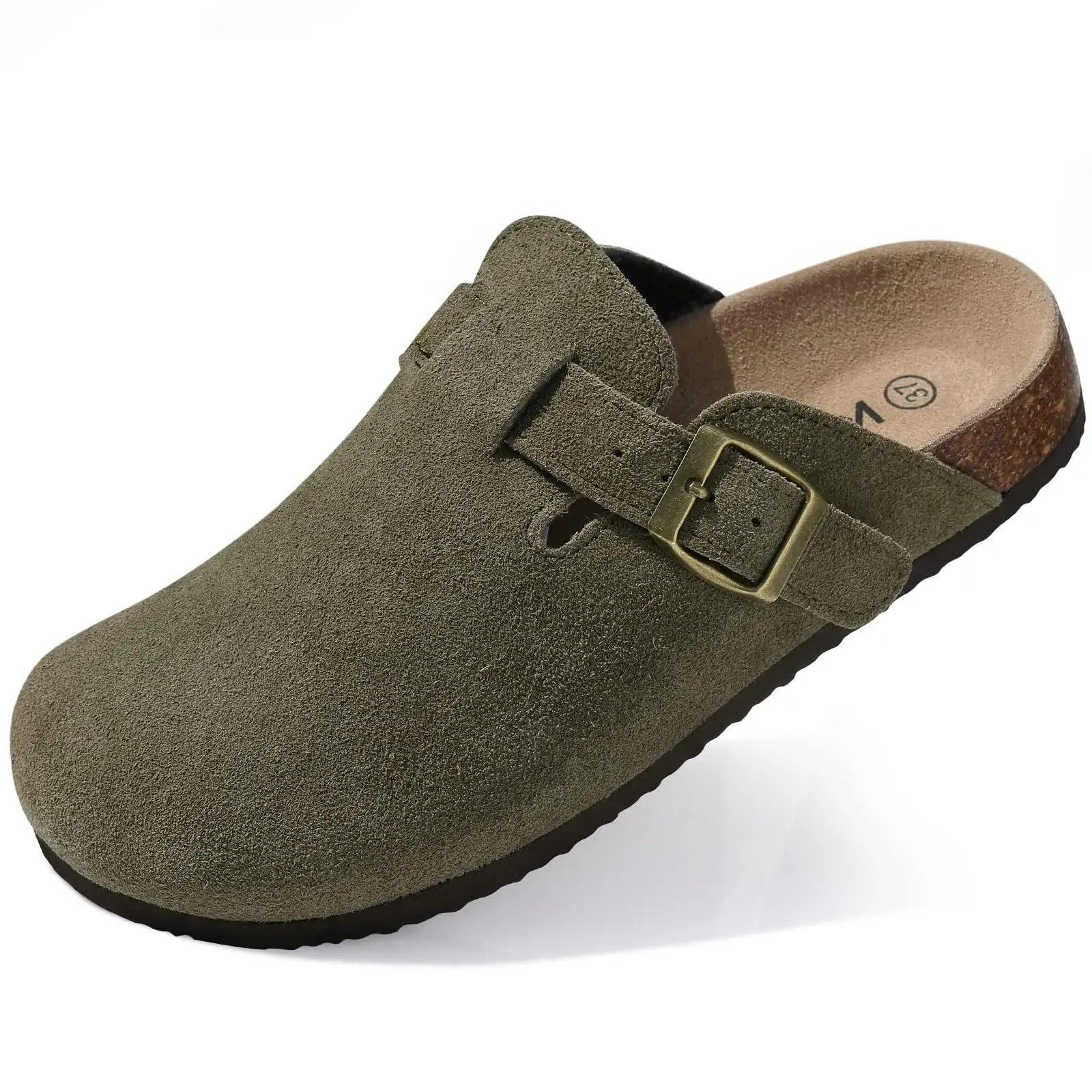 Asgard Herren Clogs mit Kork-Fußbett