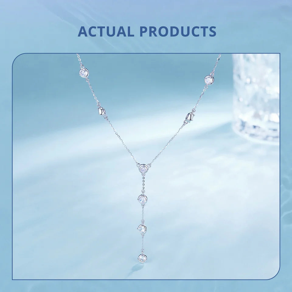 Silber Herz-Quasten Halskette