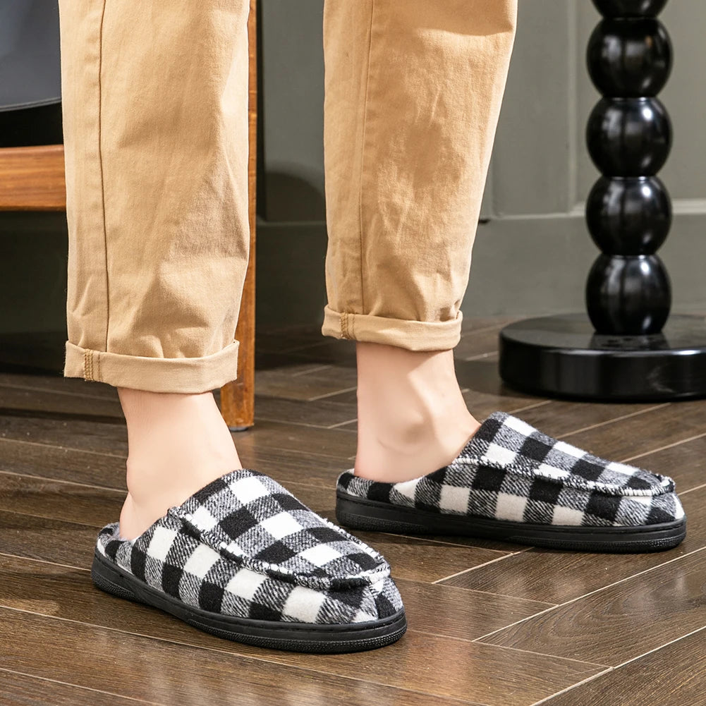 Luxus Herren-Wollhausschuhe Rutschfest