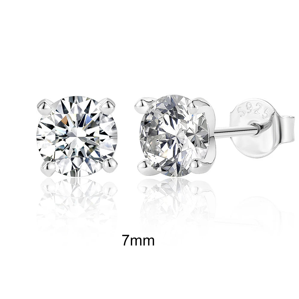 CANNER 0,5-1,2 Karat D Farbe Moissanit Ohrstecker Ohrringe für Frauen 925 Sterling Silber Funkelnder Piercing Ohrring Edlen Schmuck
