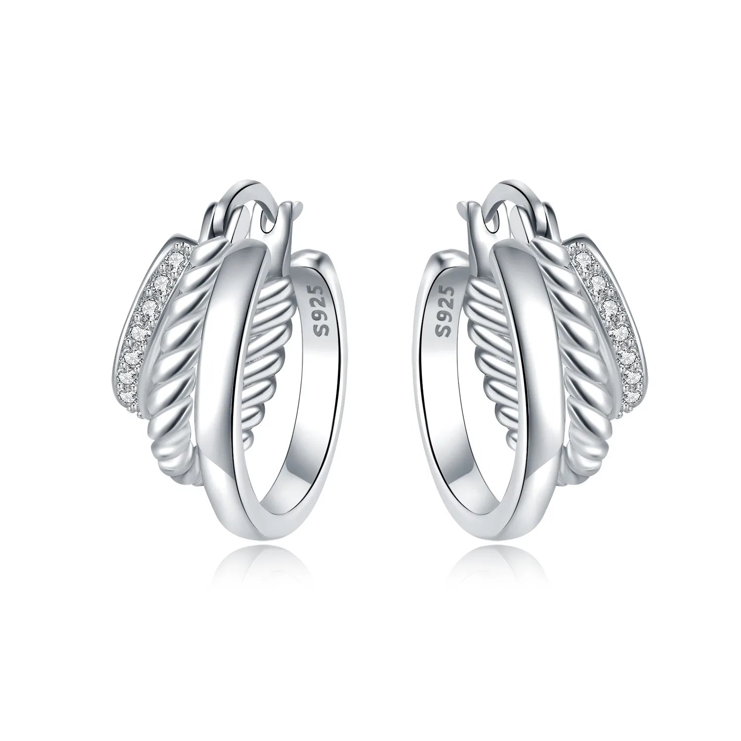 Heißer Verkauf 925 Sterling Silber Klassische Multi Ring Ohrringe Serie Tropfen Ohrringe Für Frauen Party Feines Geschenk Elegante Geburtstag Schmuck