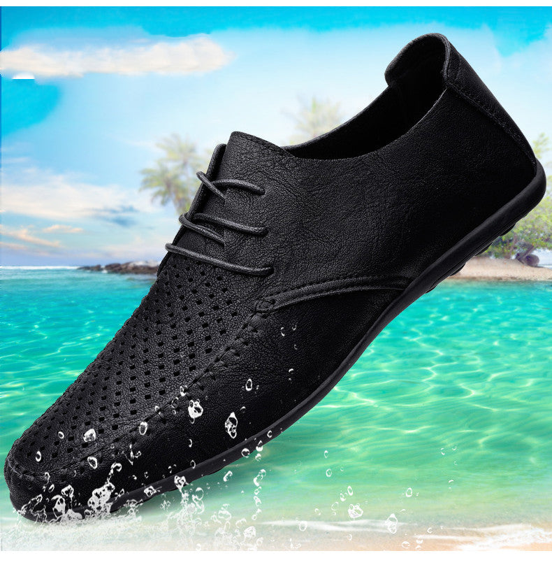 Sommer Leder Mokassins