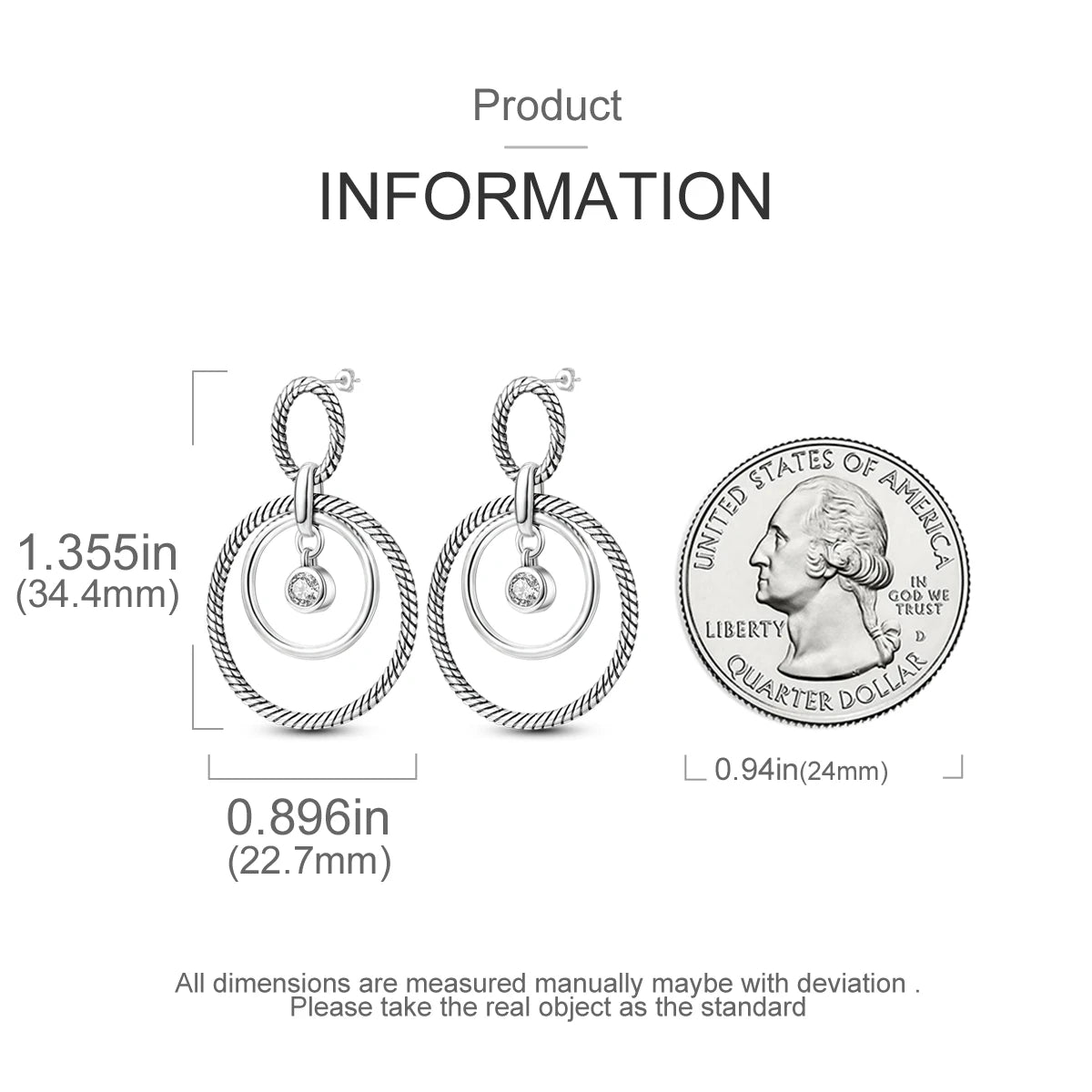 Heißer Verkauf 925 Sterling Silber Klassische Multi Ring Ohrringe Serie Tropfen Ohrringe Für Frauen Party Feines Geschenk Elegante Geburtstag Schmuck