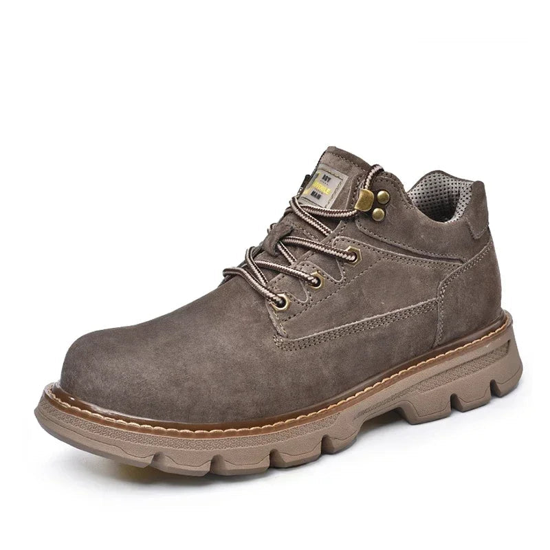 Herren Stiefel Echtleder – Weiche Sohle Komfortable Casual Stiefeletten