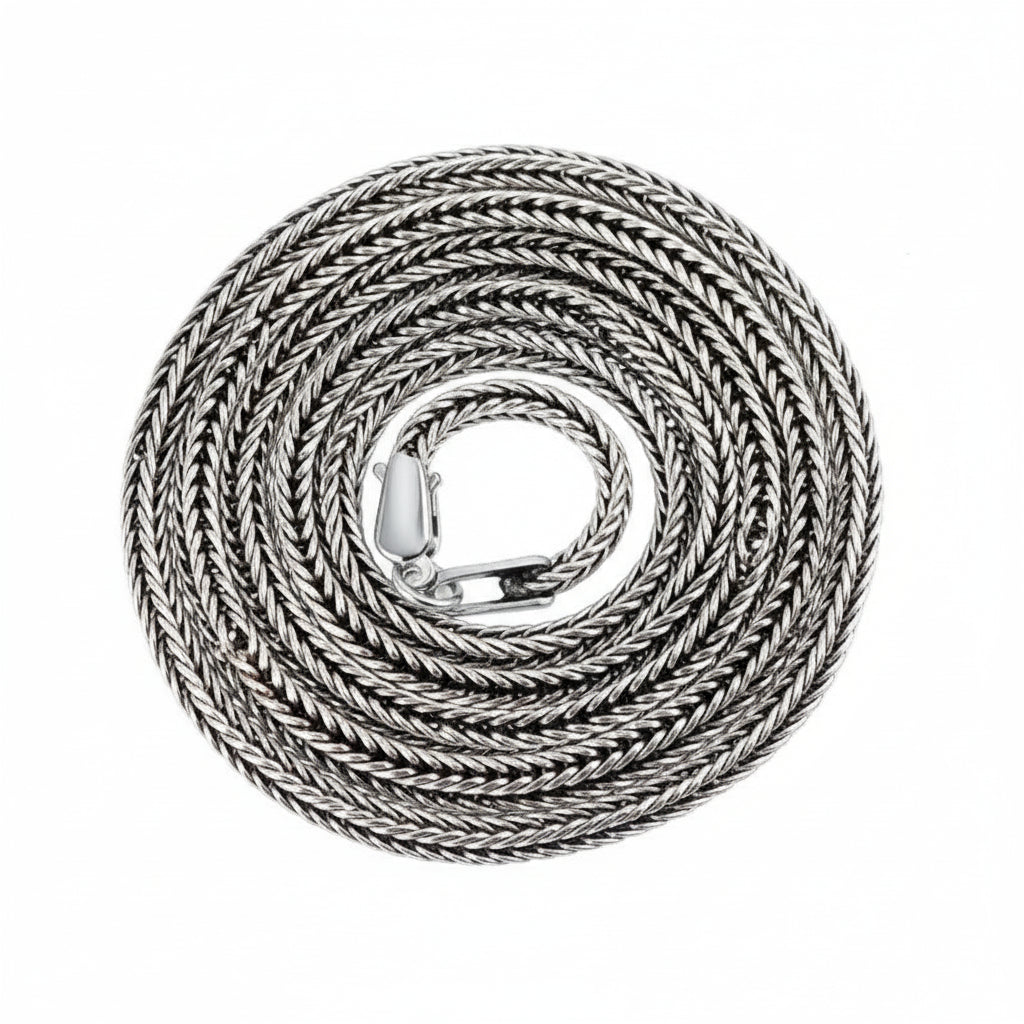 925er Sterling Silber Fuchsschwanz-Halskette – unisex