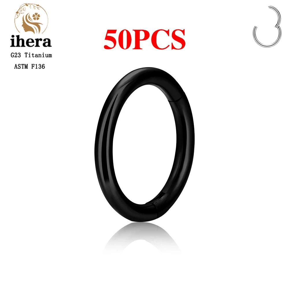 10/50PCS G23 Titan Nasenring Für Frauen Piercing Schmuck Runde Ohrring Hoop 16/18/20G Ohr Tragus Knorpel Helix Körper Schmuck