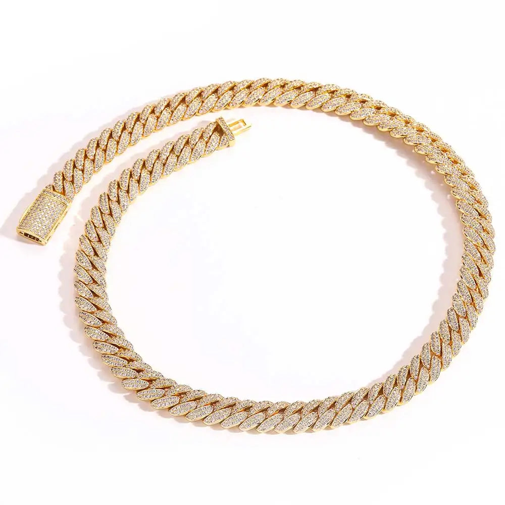 10mm Iced Out Bubble Cuban Chain – CZ Bling Halskette Damen Hip Hop
Produktbeschreibung: