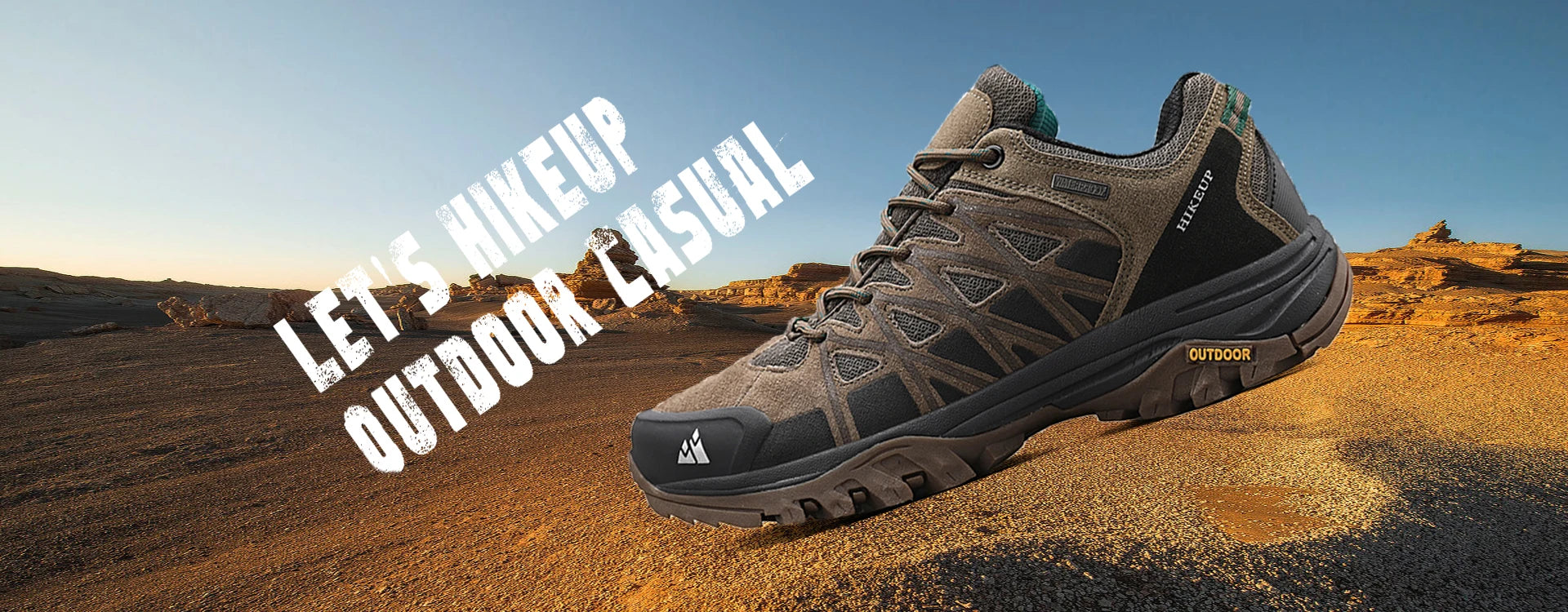 HIKEUP Modische Outdoor-Schuhe, Wandern, Herren, Sport, lässig, Bergtrekking-Stiefel, Camping-Sneaker für Herren, rutschfest, verschleißfest
