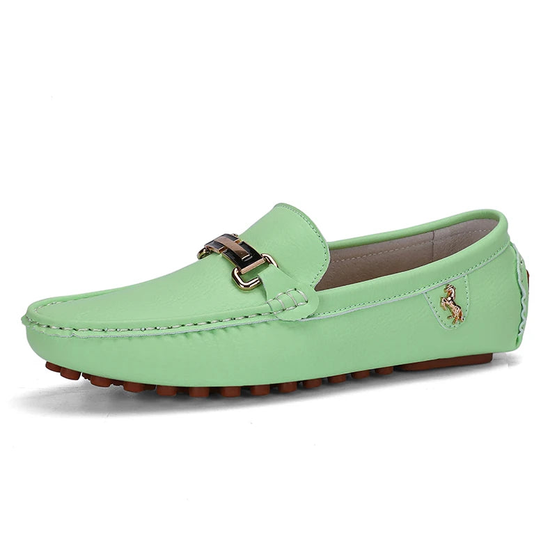 YRZL Schuhe für Herren, handgefertigt, PU-Leder, Loafer, lässig, zum Fahren, flache Schuhe, Slip-on-Schuhe, luxuriöse, bequeme Mokassins, weiße Loafer-Schuhe für Herren