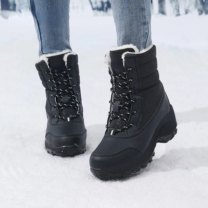 Damen Winter-Plateau-Schneestiefel