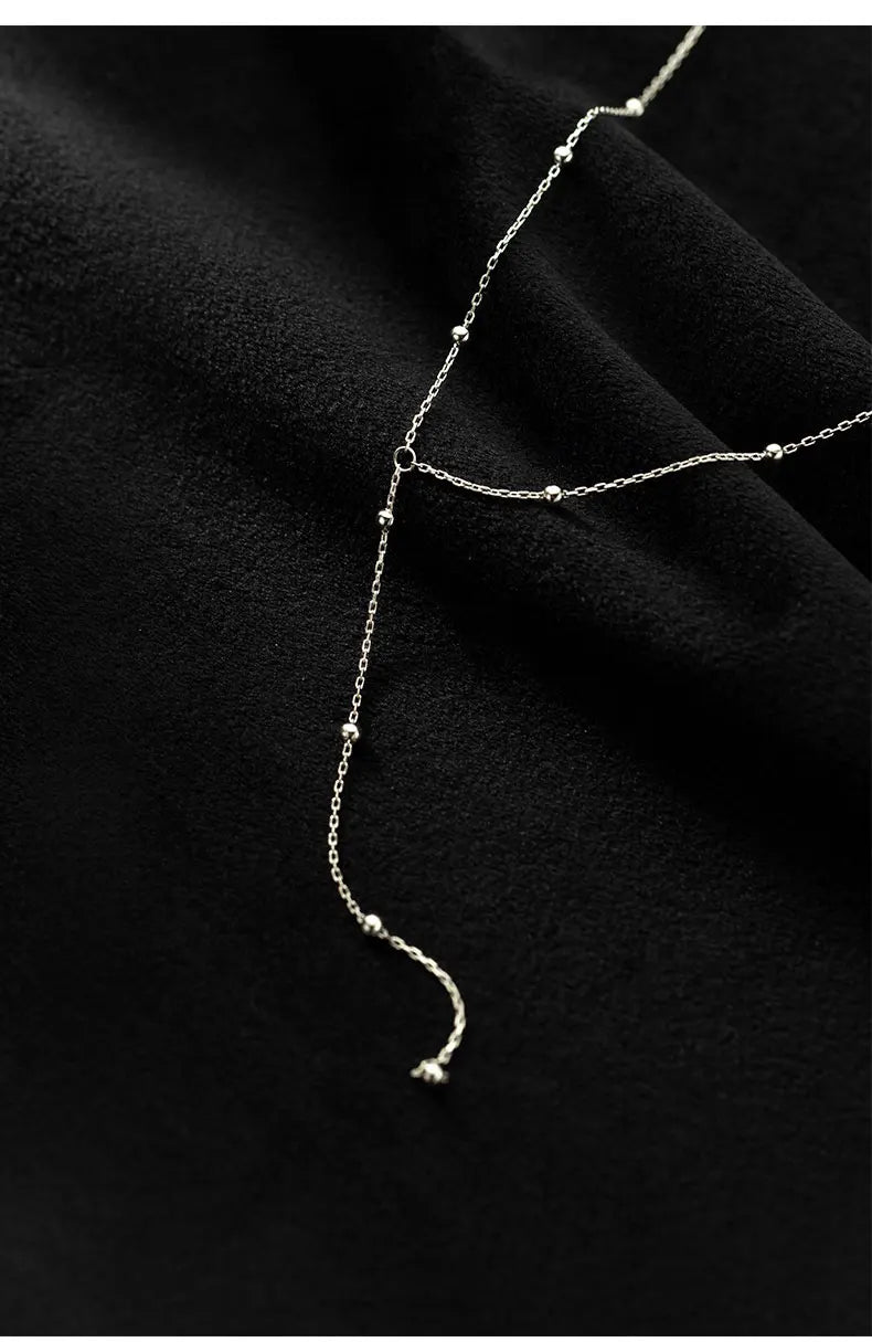 La Monada Damen-Halskette, 925er Silber, Ketten, Frau am Hals, minimalistischer Kettenanhänger, edler Schmuck für Frauen, Halskette, Silber, Mädchen