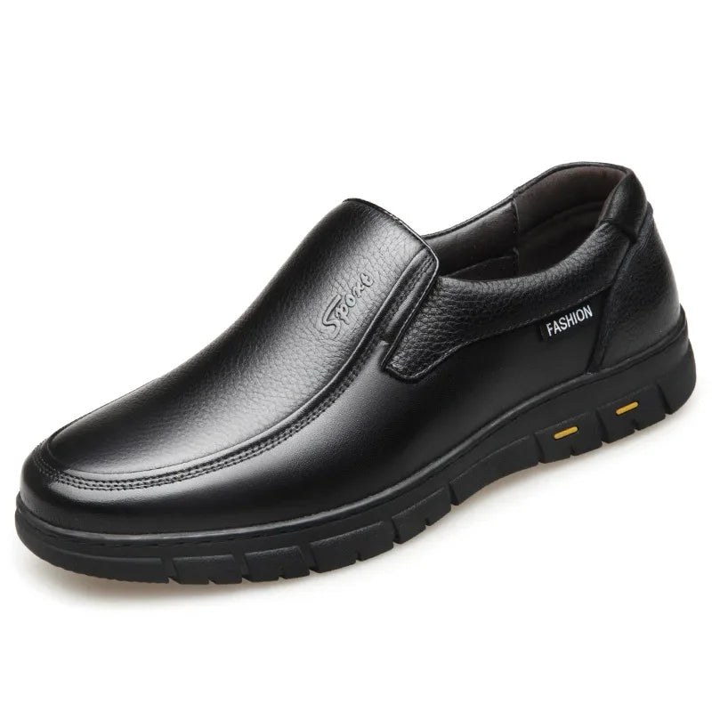 Klassische Leder Herren Slipper