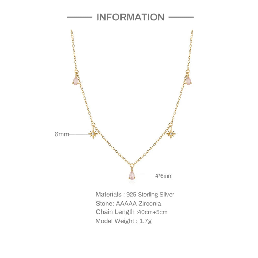 Adjutant 925 Sterling Silber Stapel Choker Kette Frauen zierliche Blume Zirkon Halskette Geometrie koreanischen Schlüsselbein Hals Schmuck Geschenke