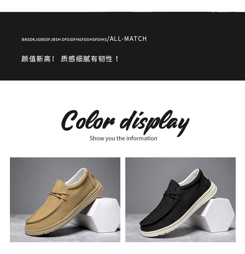 2025 neue männer Turnschuhe Sommer Atmungsaktive Männer Laufschuhe Stoff Licht Keine-Rutsch Komfortable Outdoor Walking Schuhe Loafer