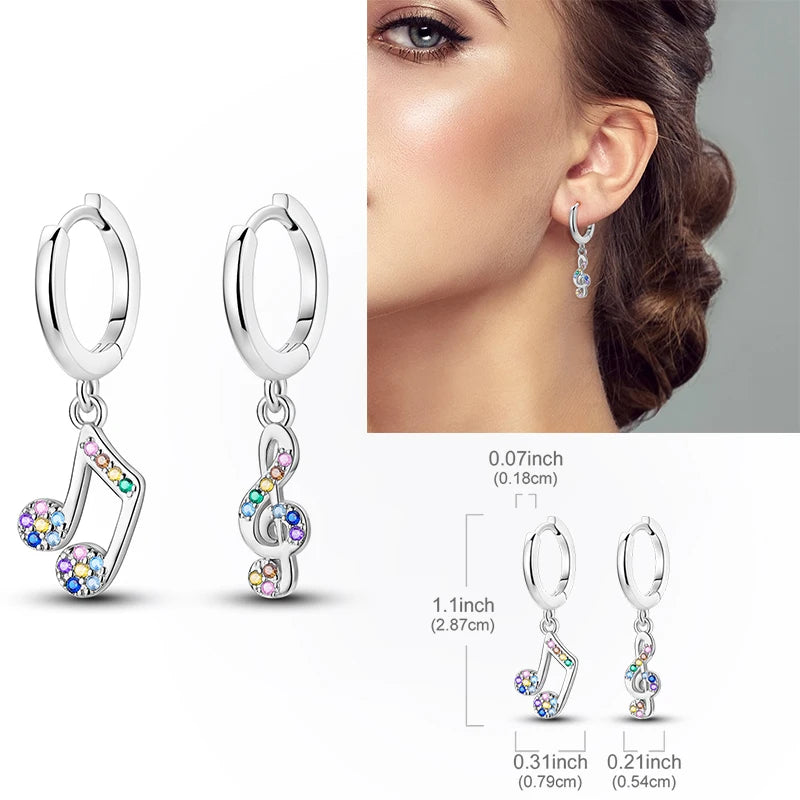 Creolen aus 925er-Sterlingsilber, Mond, Sonne, Original-Ohrring, Anhänger, Zirkon, Herzform, Stern-Ohrring, für Frauen und Mädchen, zur Herstellung von Schmuck