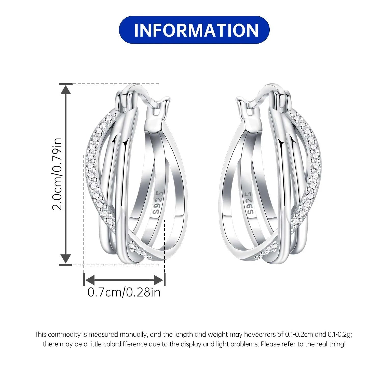 Heißer Verkauf 925 Sterling Silber Klassische Multi Ring Ohrringe Serie Tropfen Ohrringe Für Frauen Party Feines Geschenk Elegante Geburtstag Schmuck