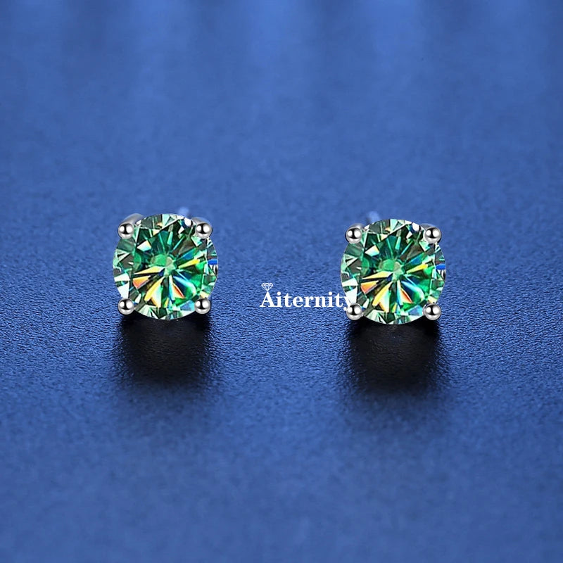 18K vergoldete Ohrringe S925 Sterling Silber D Farbe VVS1 Zirkon Ohrstecker für Frauen wie glänzend wie Diamant-Hochzeitsschmuck