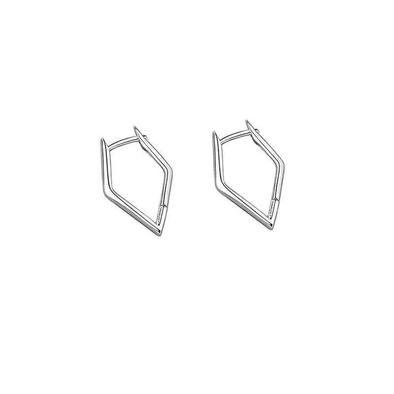 INZATT Echt 925 Sterling Silber 18 k Gold Geometrische Creolen Für Frauen Party Klassische Feine Schmuck Minimalistischen Zubehör