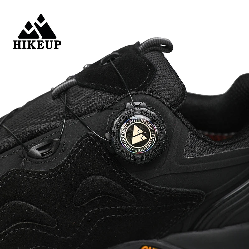 HIKEUP-Lederschuhe für Herren, Outdoor-Wanderschuhe, Touristentreckingsneaker, Bergsteigen, Trail-Joggingschuhe, Spannschloss
