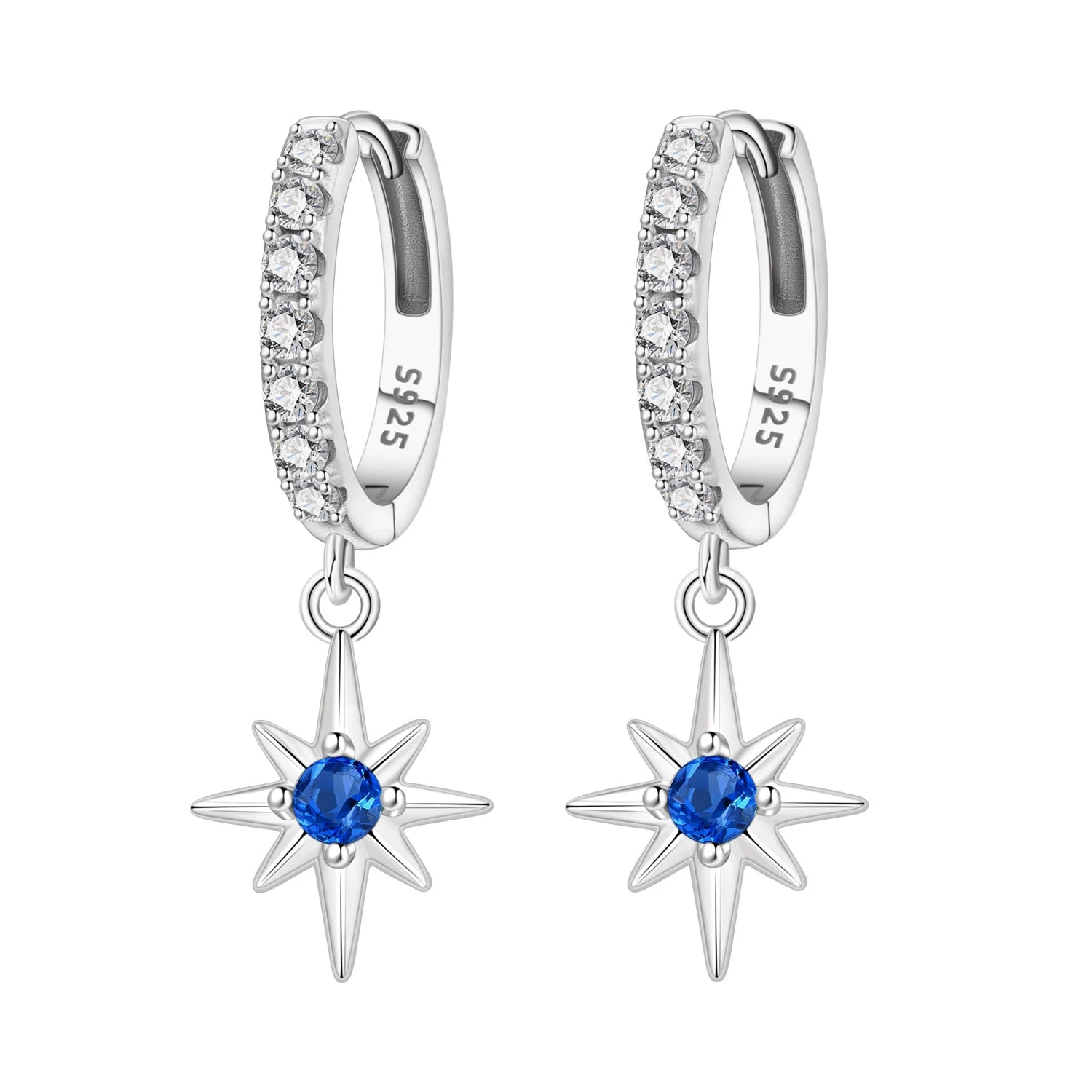 Ohrringe aus 925er-Sterlingsilber, geheimnisvoller Stern, Mond, Schmuck, vielseitige Creolen für Frauen, Schmuck, Geburtstagsfeier, feine Geschenke