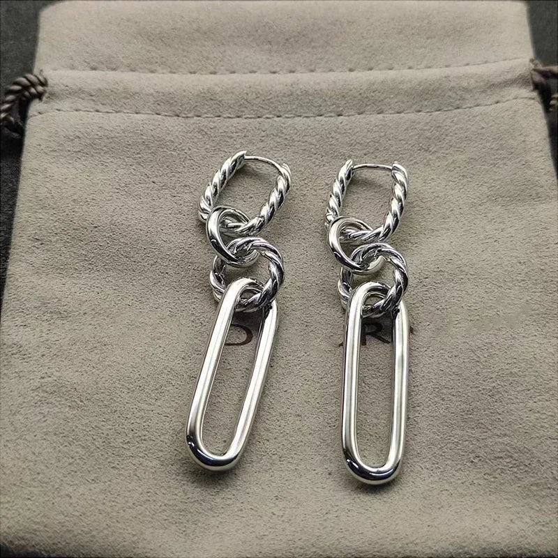 Hochwertige, modische, klassische Dy-Ohrstecker aus 925er Silber für den täglichen Gebrauch