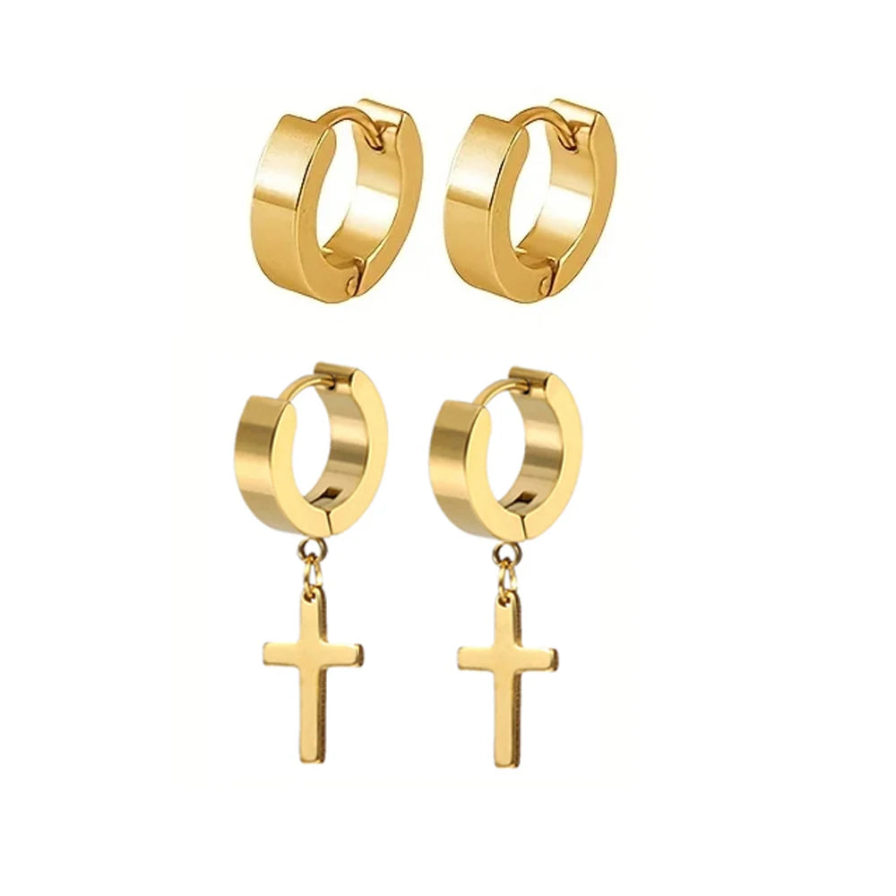 Edelstahl Punk Ohrstecker  für Männer und Frauen