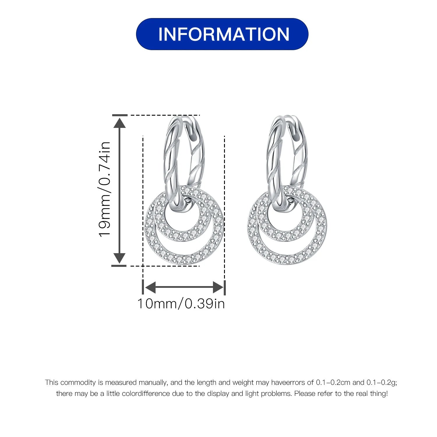 Heißer Verkauf 925 Sterling Silber Klassische Multi Ring Ohrringe Serie Tropfen Ohrringe Für Frauen Party Feines Geschenk Elegante Geburtstag Schmuck