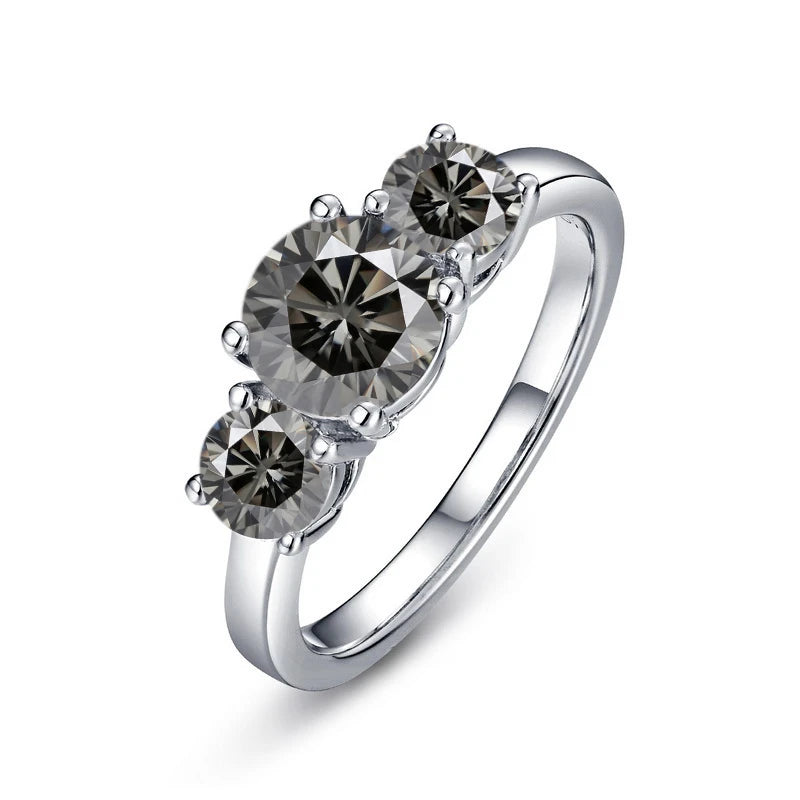 Moissanit Verlobungsring Silber