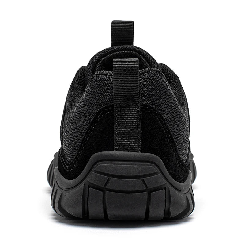 HOBIBEAR Unisex-Sneaker mit breiter Zehenpartie, atmungsaktive Mesh-Wanderschuhe, rutschfeste Schnür-Sneaker