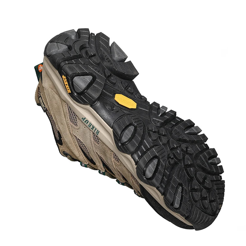 HIKEUP Turnschuhe für Männer Wanderschuhe Leder Trekking Stiefel Frauen Camping Jagd Herren Berg Taktische Stiefeletten Laufen Sneaker