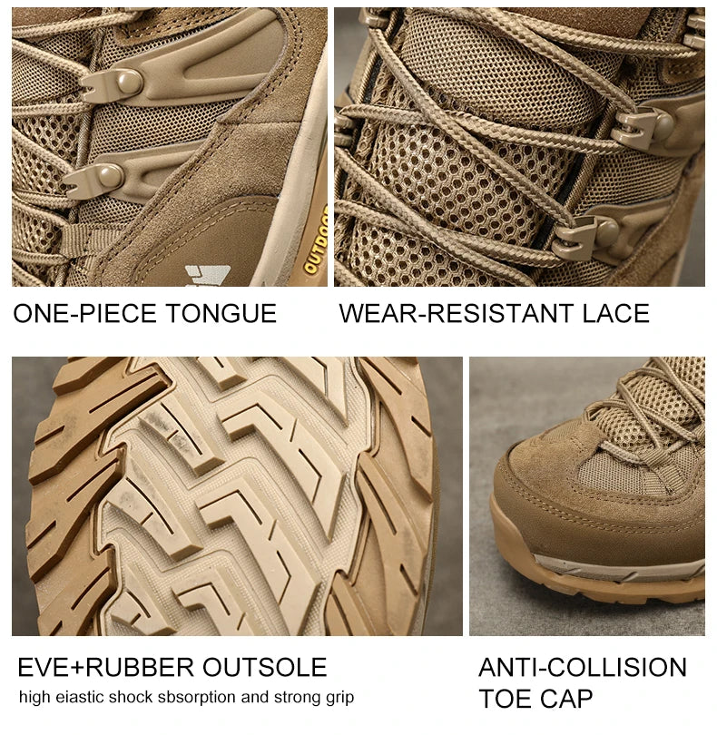 HIKEUP Rutschfeste, verschleißfeste Outdoor-Wanderschuhe, atmungsaktiv, spritzwassergeschützt, Klettern, Herren-Sneaker, Trekking, Tourismus, Bergschuhe