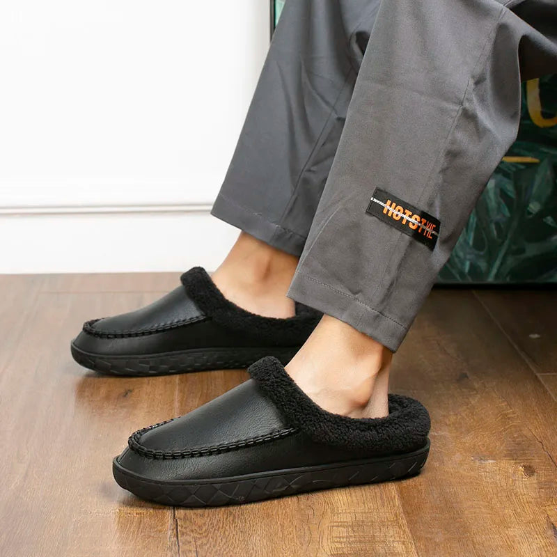 Herren Winter-Hausschuhe Plüsch Komfort