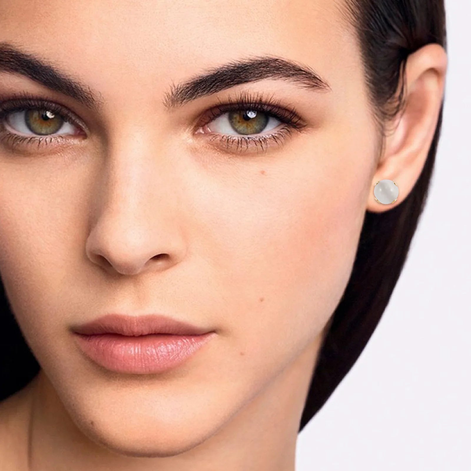 12 Paar Kugel-Ohrstecker mit natürlichen Edelsteinperlen, Ohrstecker aus Edelstahl mit Tigerauge, Rosenquarz, Achat, Onyx, Malachit-Stein