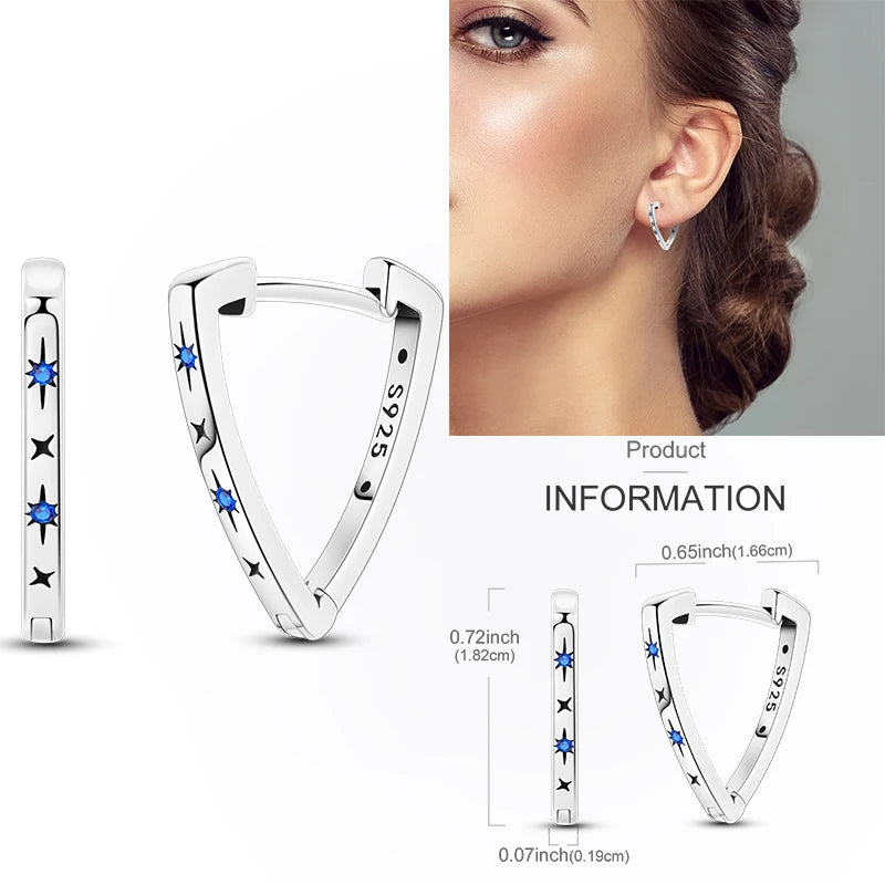 Creolen aus 925er-Sterlingsilber, Mond, Sonne, Original-Ohrring, Anhänger, Zirkon, Herzform, Stern-Ohrring, für Frauen und Mädchen, zur Herstellung von Schmuck