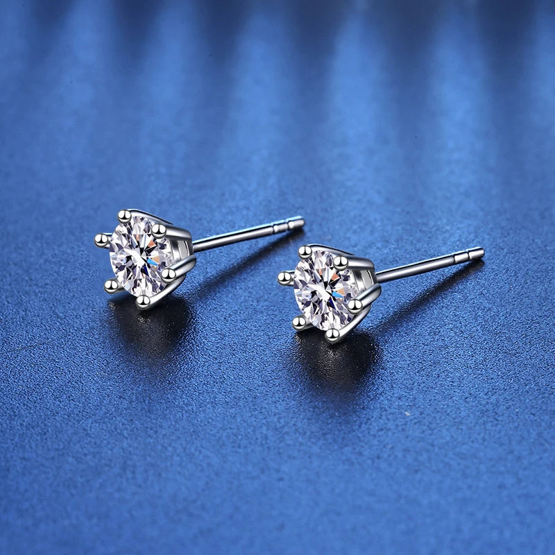 18K vergoldete Ohrringe S925 Sterling Silber D Farbe VVS1 Zirkon Ohrstecker für Frauen wie glänzend wie Diamant-Hochzeitsschmuck