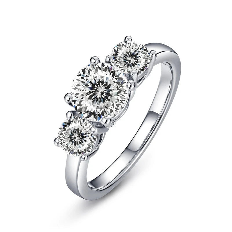 Moissanit Verlobungsring Silber